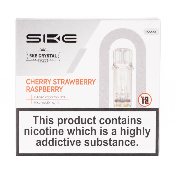 SKE Crystal Plus Prefilled Pods -  Cherry Strawberry Raspberry