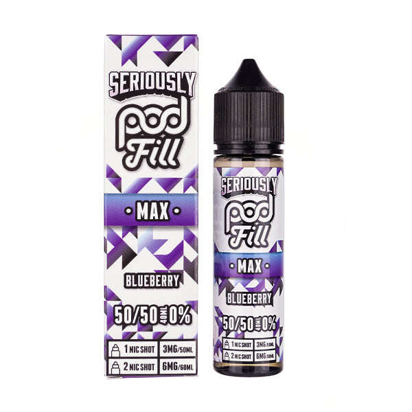 Seriously Podfill Max Blueberry 60ml 50/50 Shortfill E-Liquid