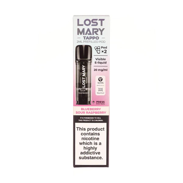 Lost Mary Tappo prefilled Pods - Blueberry Sour Raspberry