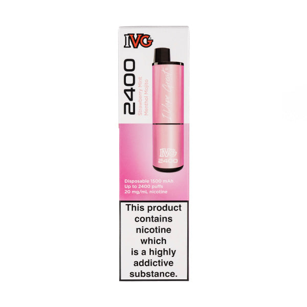 IVG 2400 Disposable - Strawberry Mint Menthol Mojito (4 x 2ml)