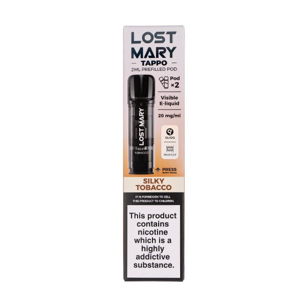 Lost Mary Tappo prefilled Pods - Silky Tobacco