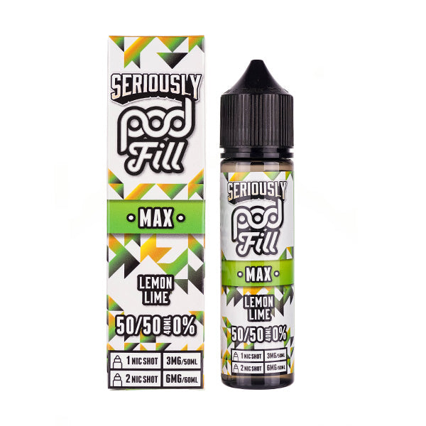 Seriously Podfill Max Lemon Lime 60ml 50/50 Shortfill E-Liquid
