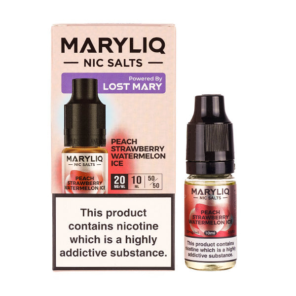 Lost Mary MaryLiq -  Peach Strawberry Watermelon 10ml (Nic Salt)