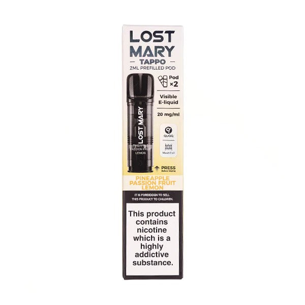 Lost Mary Tappo prefilled Pods - Pineapple Passion Fruit Lemon