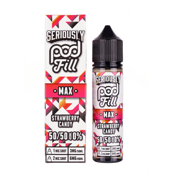 Seriously Podfill Max Strawberry Candy 60ml 50/50 Shortfill E-Liquid