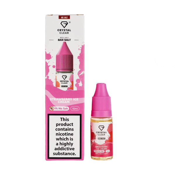 Crystal Clear Nic Salts - Strawberry Ice Cream