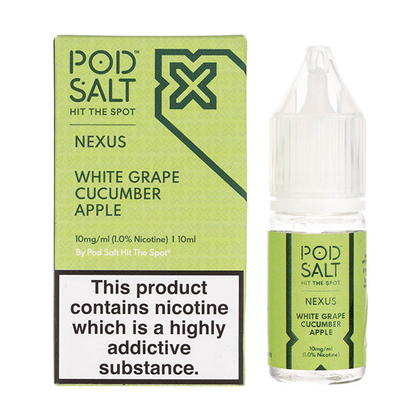 Pod Salt Nexus - White Grape Cucumber Apple 10ml (Nic Salt)