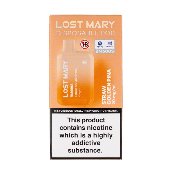 Lost Mary BM600S Disposable - Straw Golden Pina