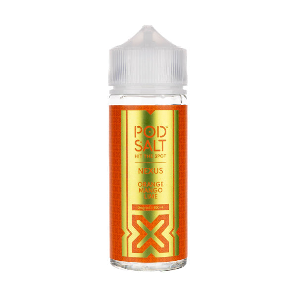 Orange Mango Lime 100ml Shortfill E-liquid by Pod Salt Nexus