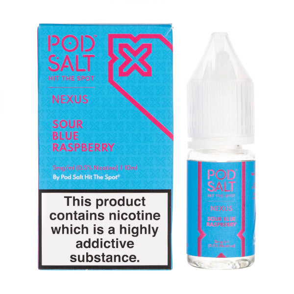 Sour Blue Raspberry Nic Salt by Pod Salt Nexus (Bottle & Box)