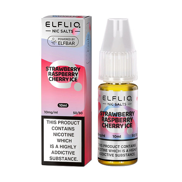 Elf Bar ELFLIQ - Strawberry Raspberry Cherry Ice 10ml (Nic Salt)