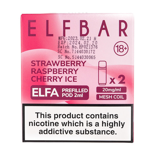 ELF Bar ELFA Prefilled Pods - Strawberry Raspberry Cherry