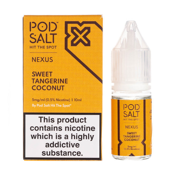 Sweet Tangerine Coconut Nic Salt by Pod Salt Nexus (Bottle & box)