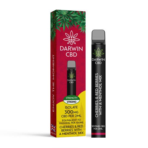 Darwin CBD Disposable Vape - Cherries, Red Berries & Menthol Isolate (300mg)