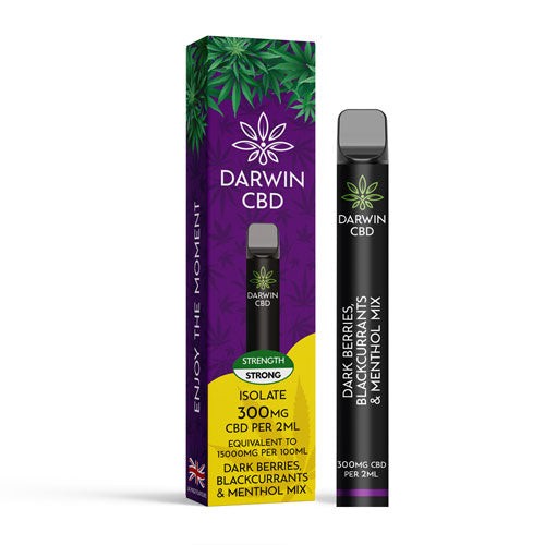 Darwin CBD Disposable Vape - Dark Berries, Blackcurrant & Menthol Isolate (300mg)