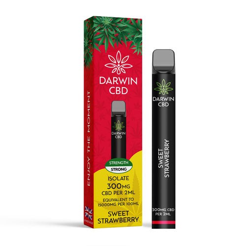 Darwin CBD Disposable Vape - Sweet Strawberry Isolate (300mg)